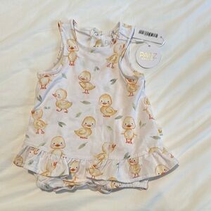 PAIZ Baby Duck Print Sleeveless Top